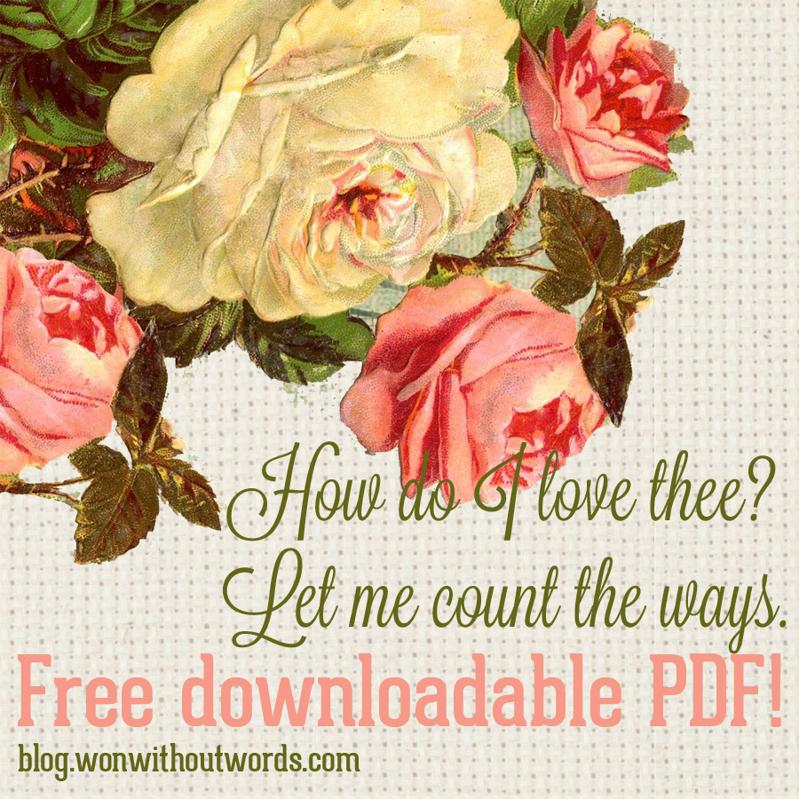 How do I love thee free downloadable PDF