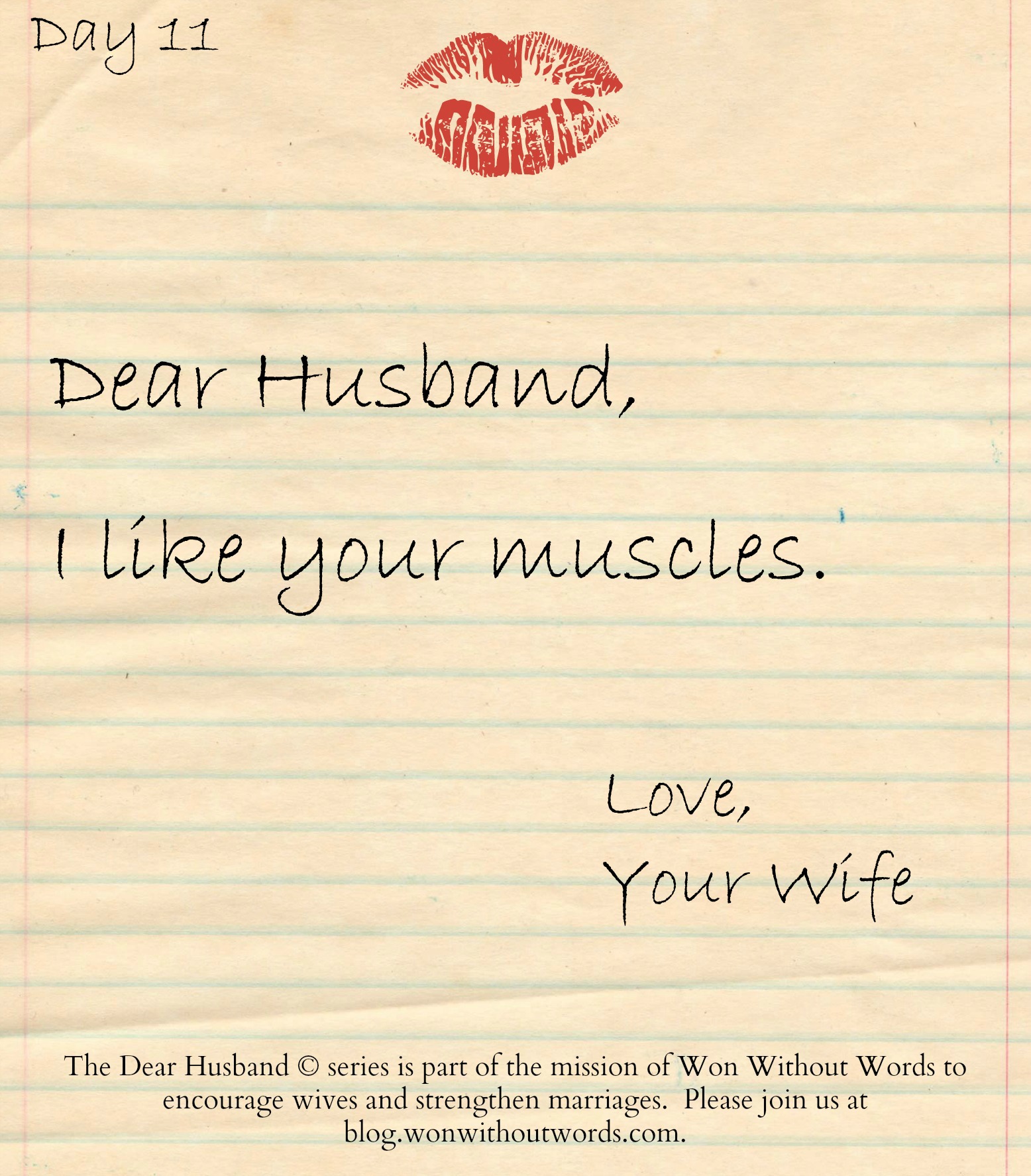 Dear Husband, I Like Your Muscles